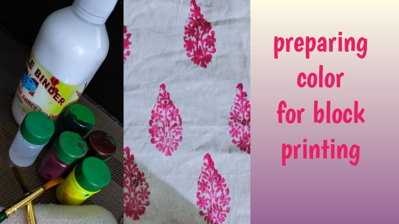 preparing color for block printing / steps of block printing/ Fashion Coma