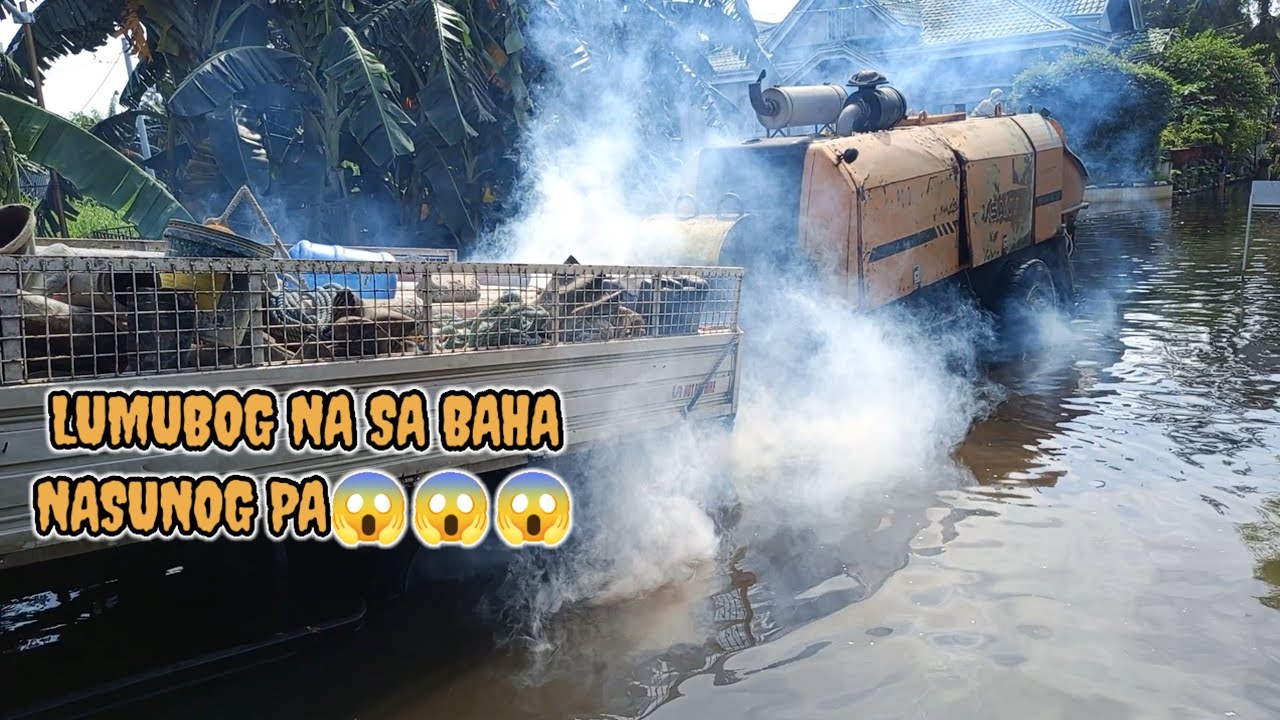 Lumubog sa baha ang pumpcrete nasunog pa at BAYBREEZE TAGUIG