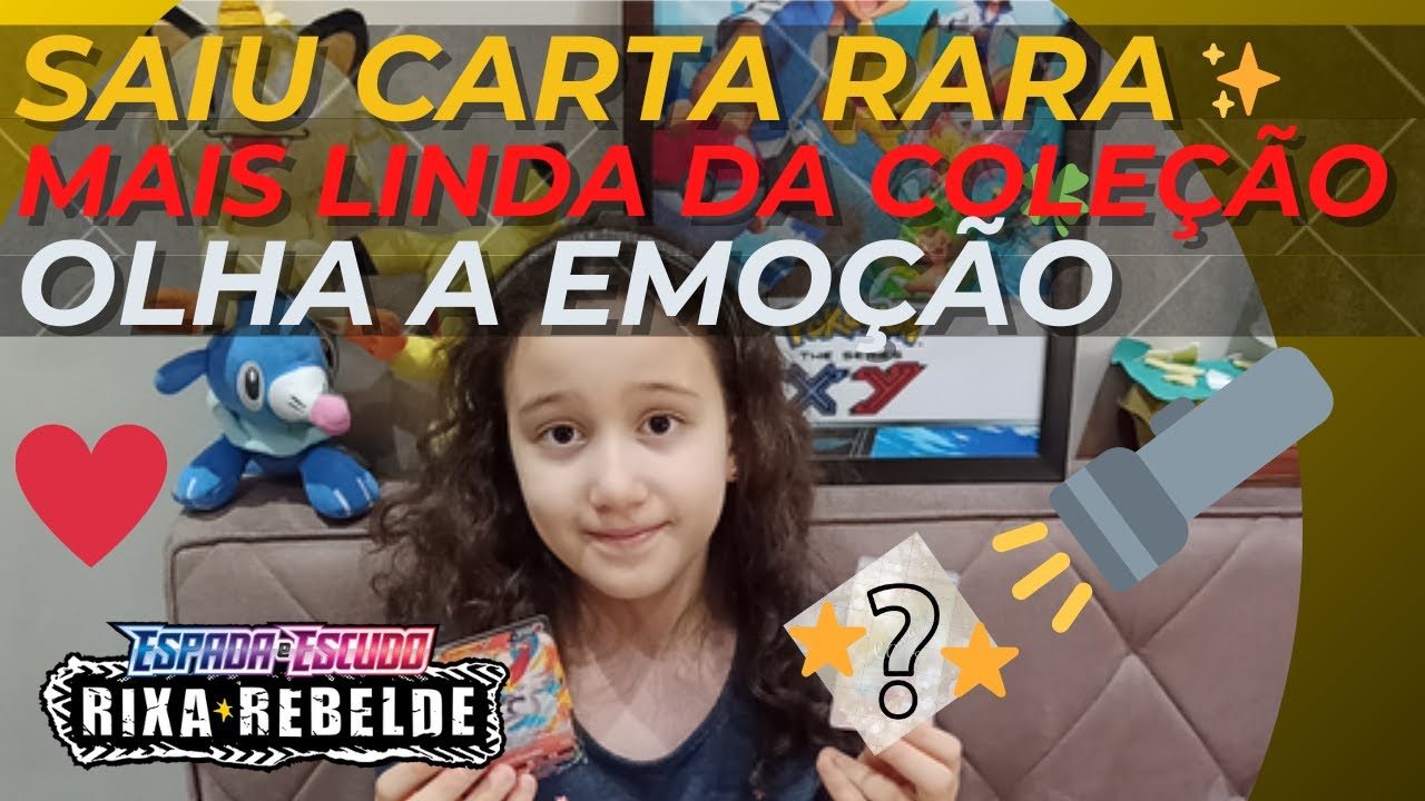TIRAMOS a CARTA RARA MAIS LINDA da COLE&Ccedil;&Atilde;O de RIXA REBELDE | CARTAS POKEMON TCG | SEM LUZ | 2 RARAS