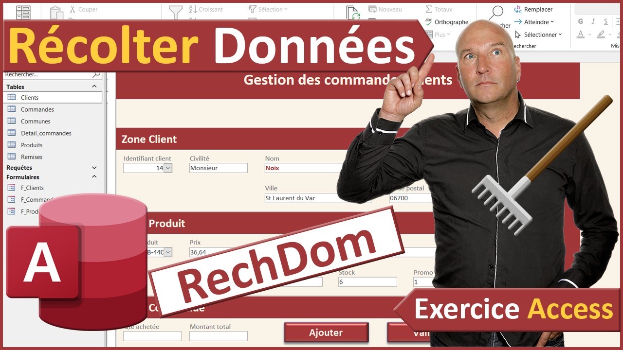 Récolter les données sur un formulaire Access