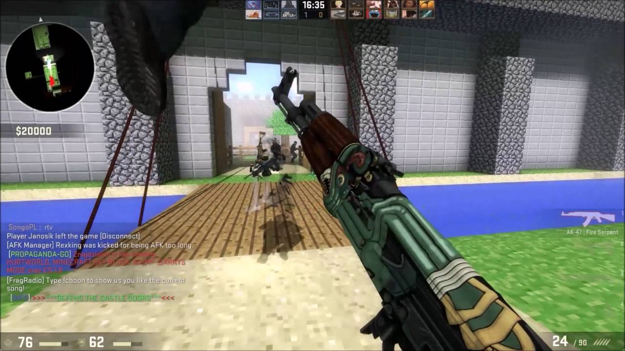 CS:GO - Zombie Escape Mod PL - Minecraft - ze_minecraft_v1_1_p3 - Propaganda GO server