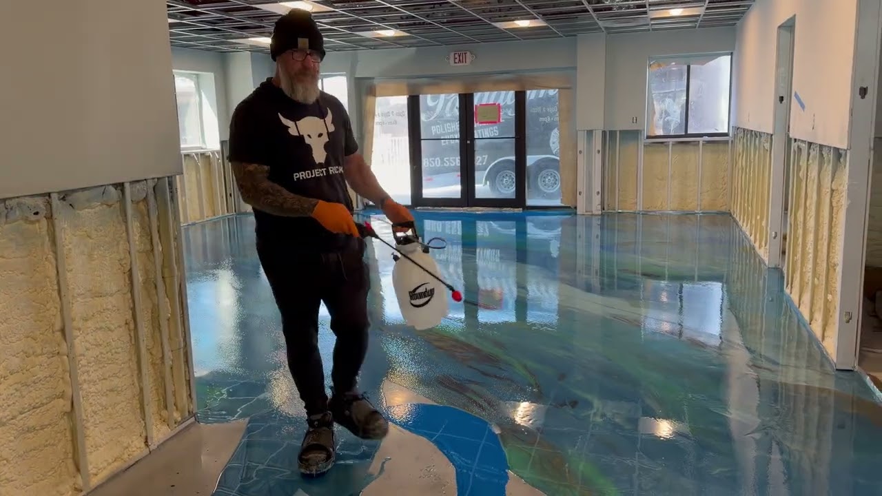 Marine Max Longboat Key Metallic Epoxy Floor | 5 Layer System