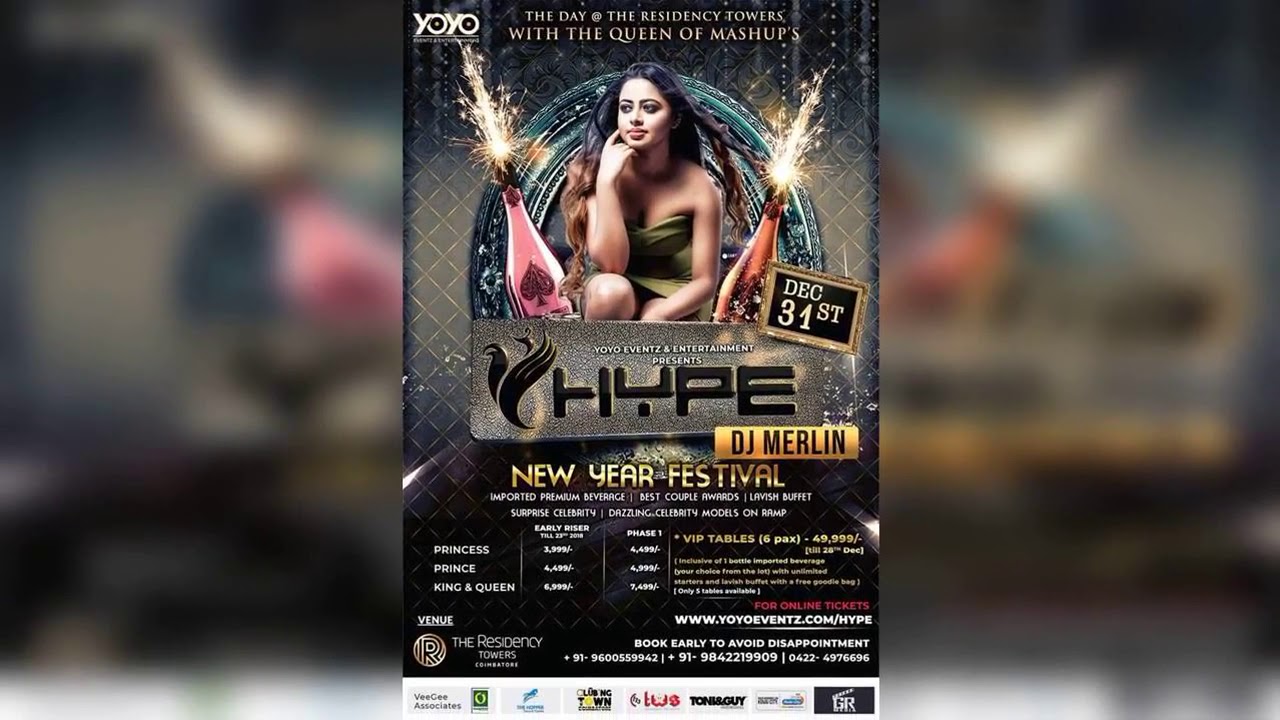 New Year Party in Coimbatore 2019 -  DJ Merlin
