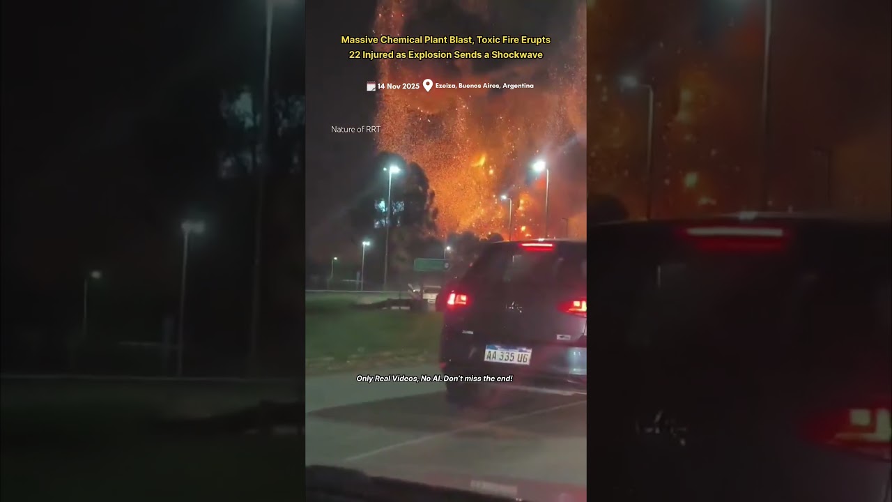 Argentina Chemical Plant Explosion | Massive Blast, Toxic Fire, 22 Injured | Ezeiza  Disaster 2025