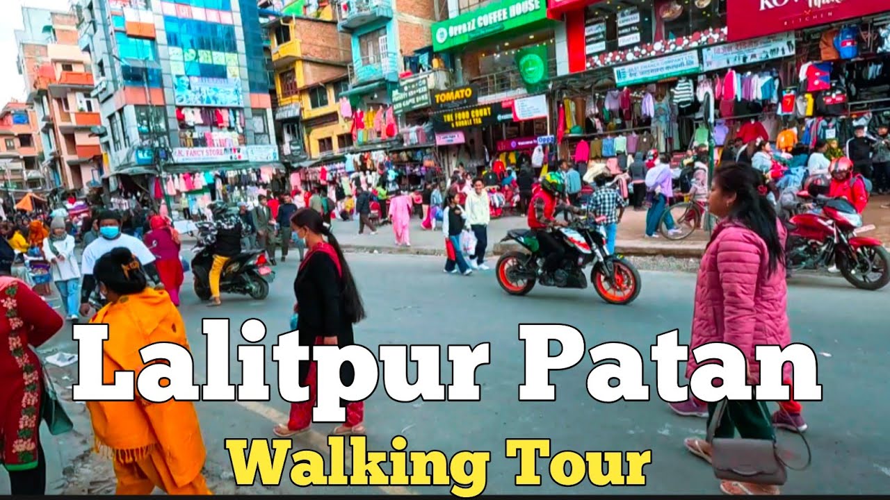 🇳🇵New Road of Lalitpur Walking Tour - Lalitpur Patan, NEPAL