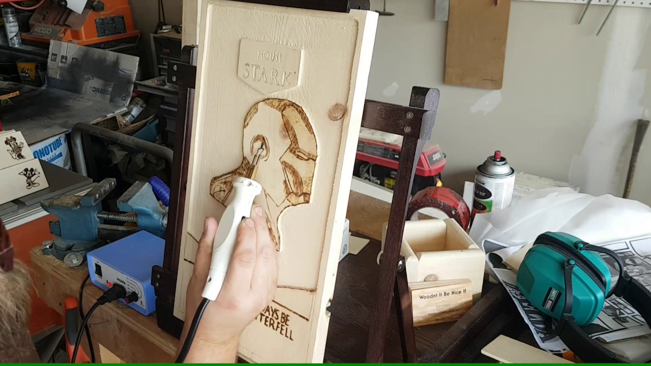 How to make an Iron Man Stark house carving/burning