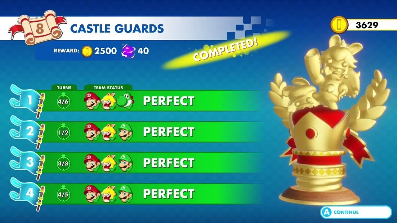 Mario + Rabbids Kingdom Battle | World 4-8 Castle Guards