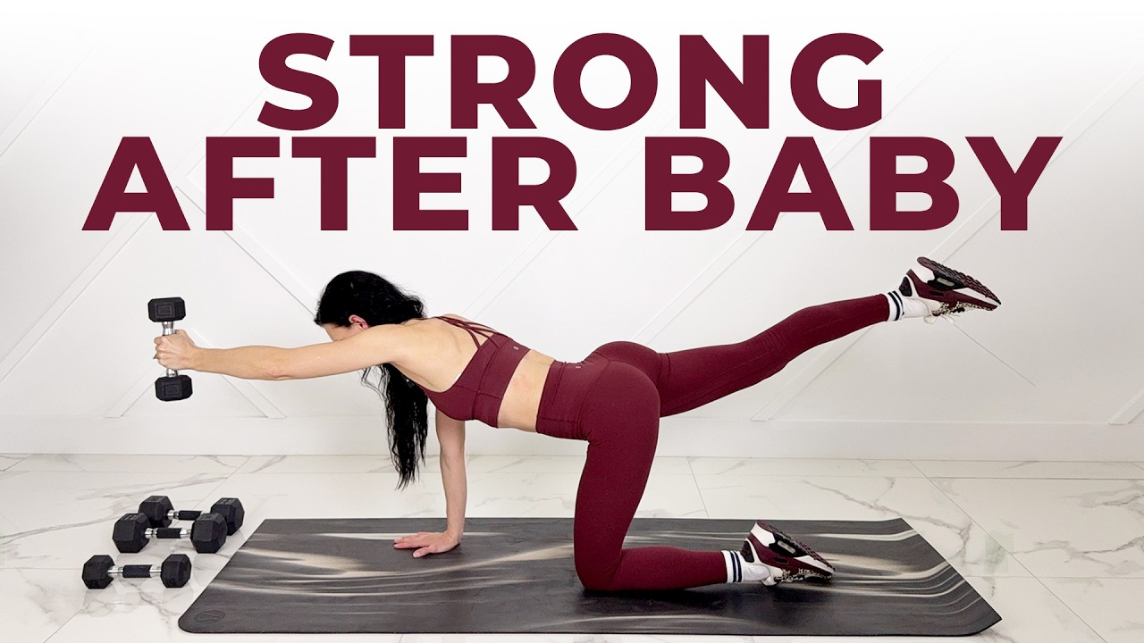 Full-Body Postpartum Dumbbell Workout | Get Strong After Pregnancy