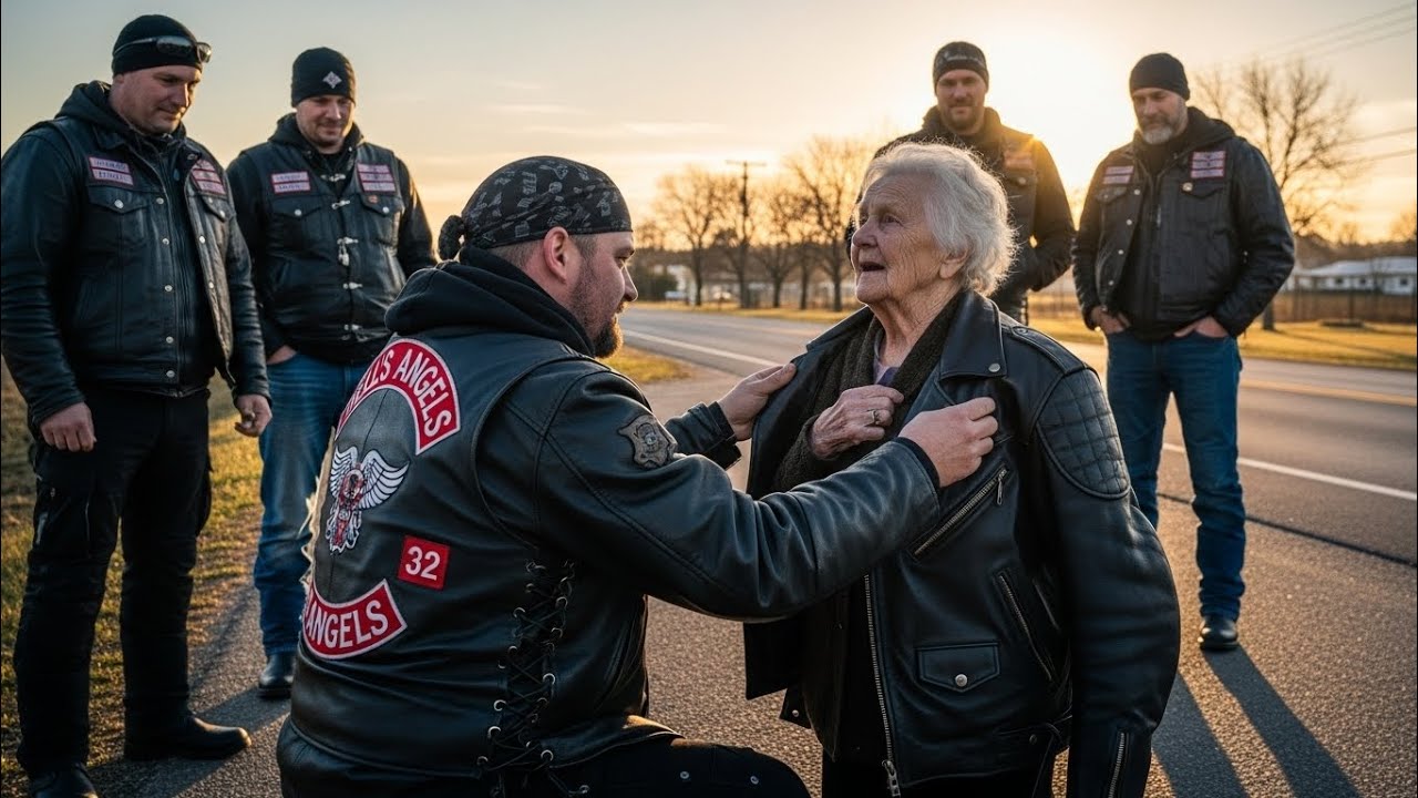 Elderly Woman Begged the HELLS ANGELS to Stop Her Abusive Husband – What the Bikers Did Will Shock 