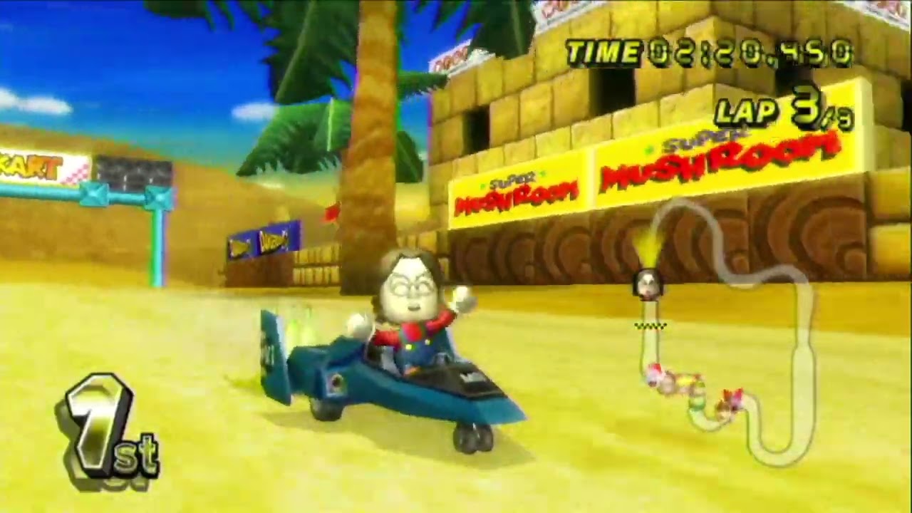 Mario Kart Wii - Small Mii (Male), Blue Falcon