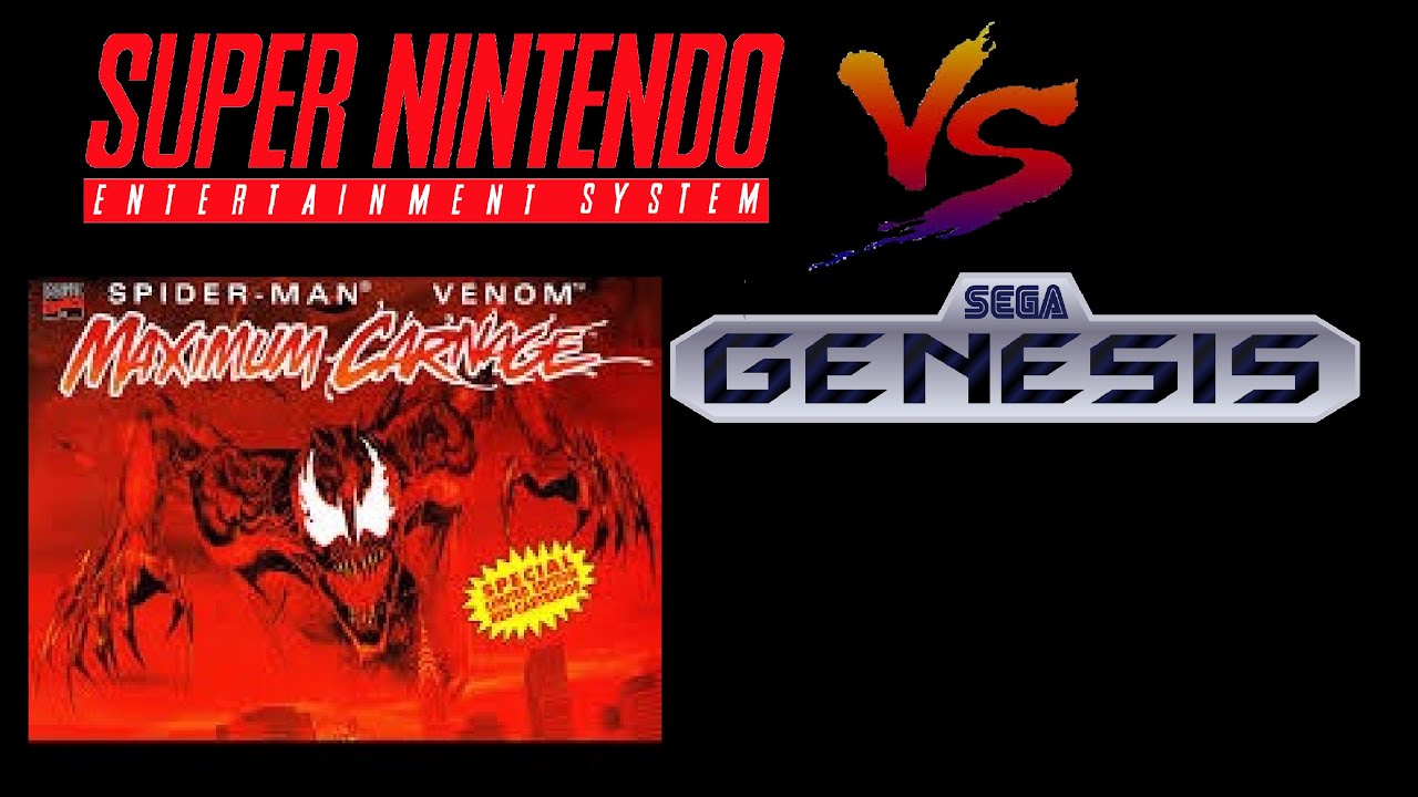 Spider-Man and Venom: Maximum Carnage SNES vs Sega Genesis.Music OST/sound comparison