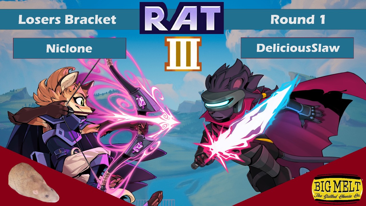 RAT 3 Losers Round 1 - DeliciousSlaw (La Reina, Clairen) Vs. Niclone (Fleet) - Rivals of Aether II