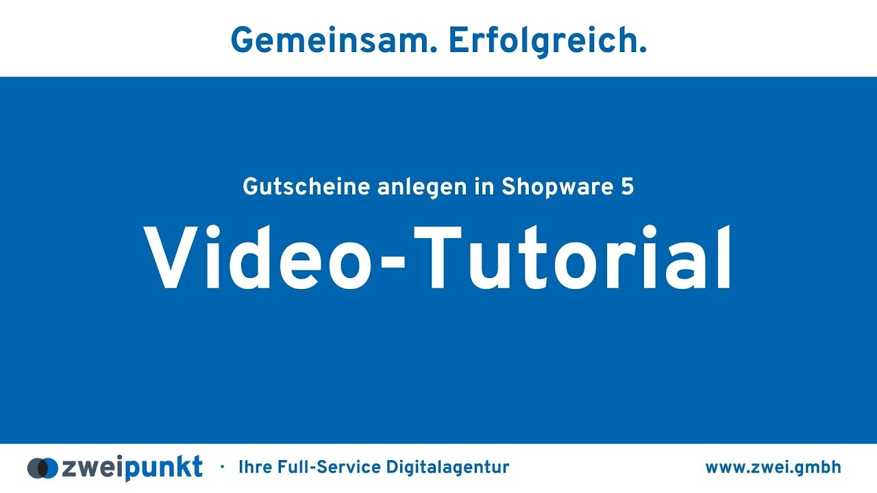 Gutscheine anlegen in Shopware 5 | Video-Tutorial | Shopware 5 Grundlagen