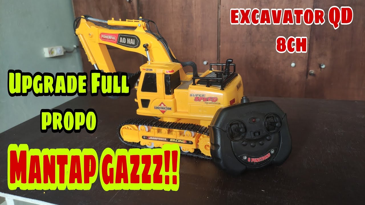 Cara upgrade RC excavator/bego QD menjadi full propo
