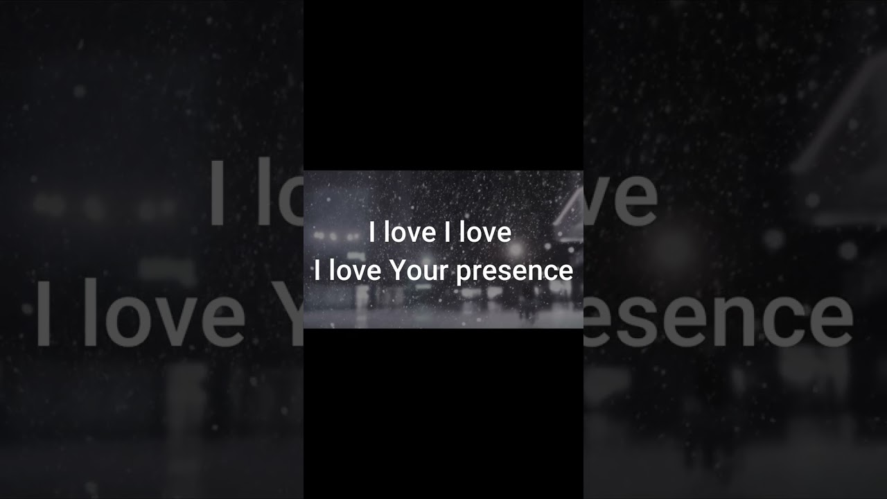 I love Your presence Cover