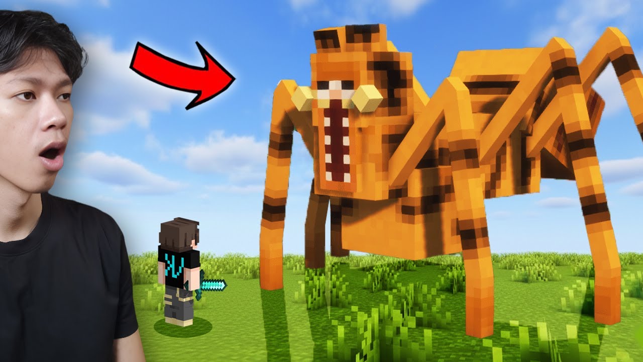 បិសាច ឆ្មាលឿង Garfield ក្នុង Minecraft !!!