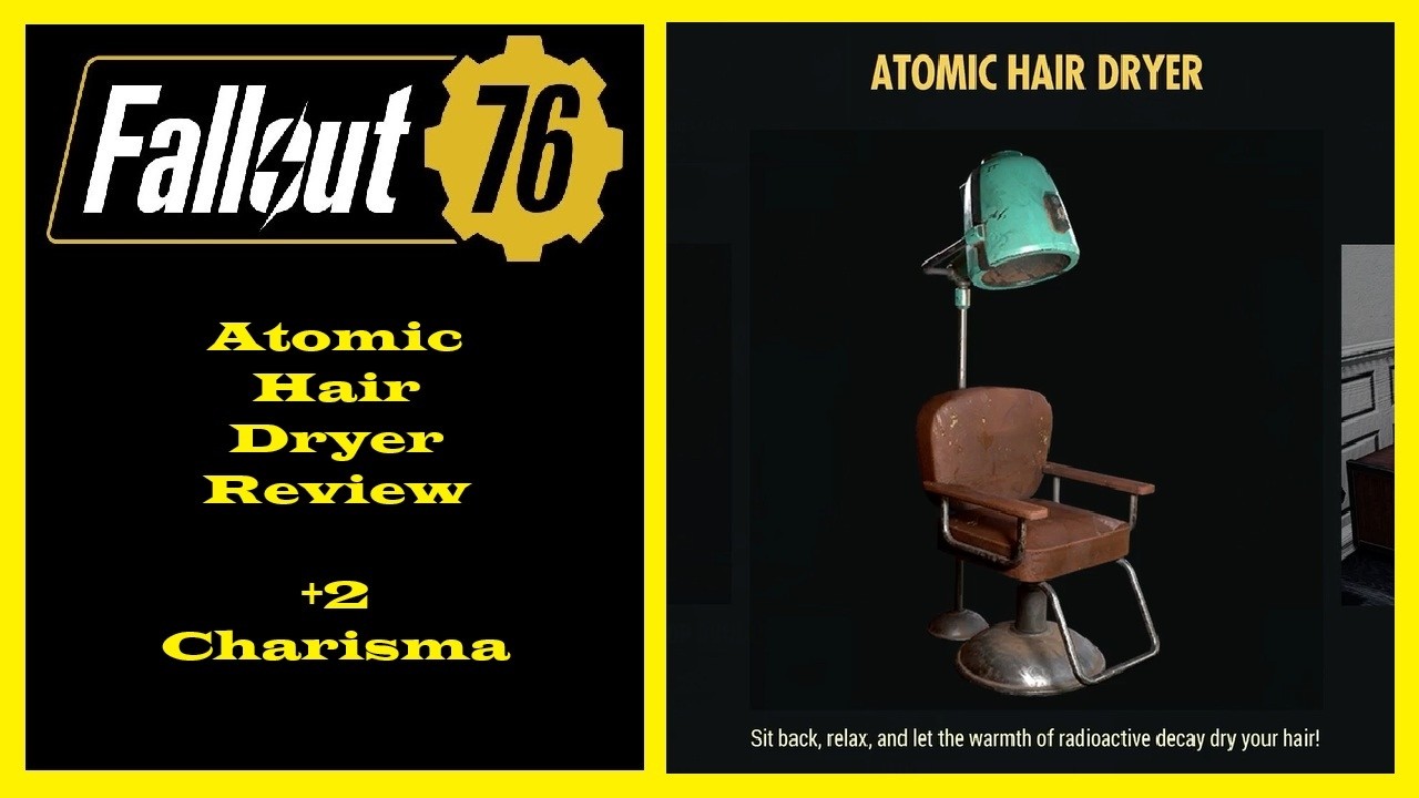 Fallout 76 &mdash; Обзор атомного фена &mdash; даёт бонус +2 к харизме