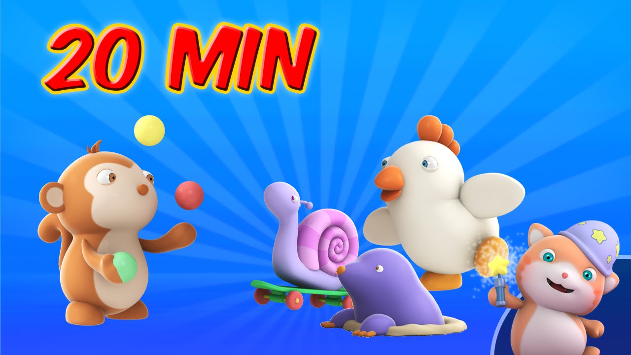 Looi The Cat - Seal, Chicken, Snail and Monkey