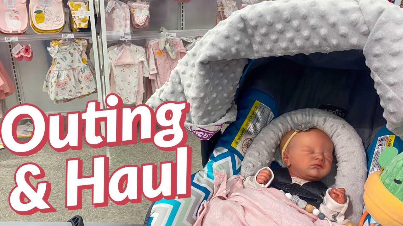 Reborn Baby Shopping Outing to Target & TJ Maxx + Haul | Realistic Newborn Doll Roleplay