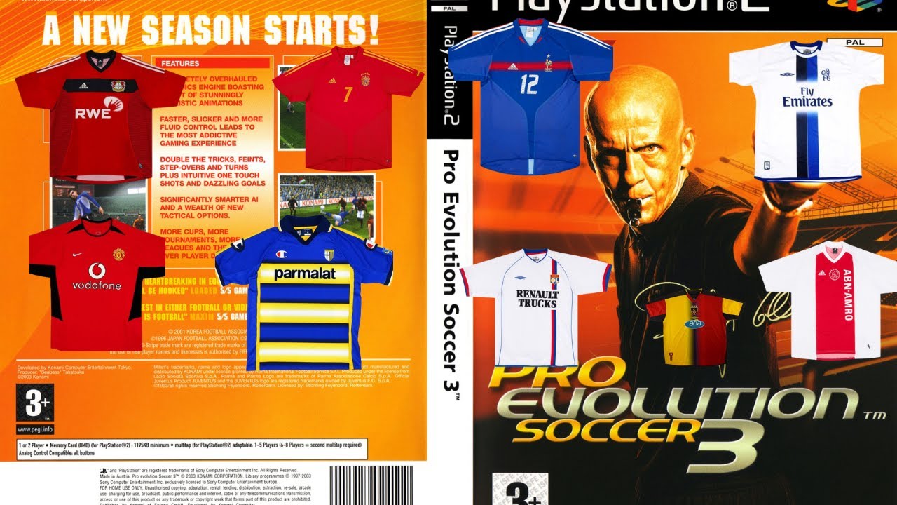 Pro Evolution Soccer 3  Option File Kits Showcase Season 2003 -  2004