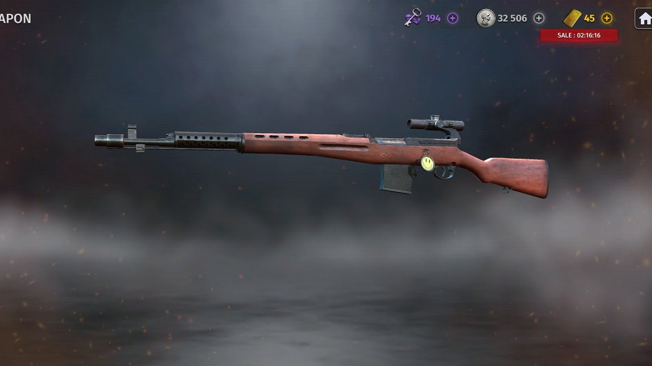 World War 2 Battle Combat Common Sniper rifle SVT 40 Rank 5 damage + Full Gadget Gameplay