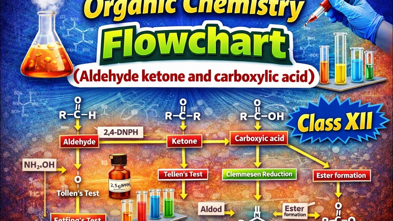 Aldehyde ketone and carboxylic acid|Flowchart|Class 12|