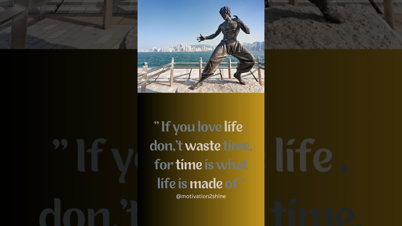 If you love life .... Motivational Quotes by Bruce Lee |