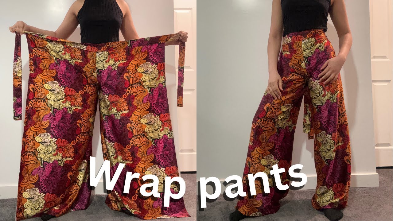 How to sew wrap pants (beginner level sewing tutorial)