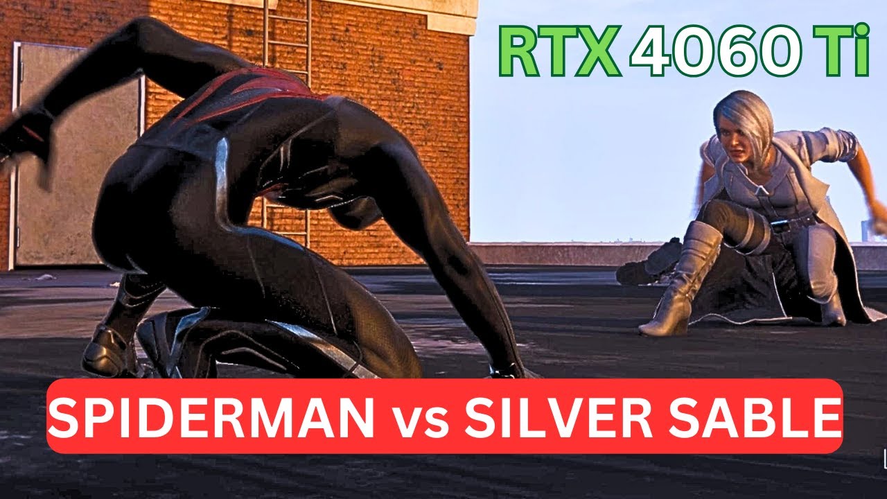 SPIDERMAN vs SILVER SABLE | Marvel's Spider-Man Remastered - RTX 4060 Ti ULTRA 4K RTX ON