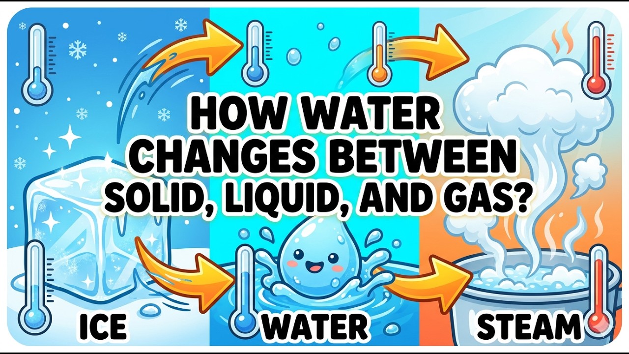 How Water Changes Between Solid, Liquid, and Gas | States of Matter
