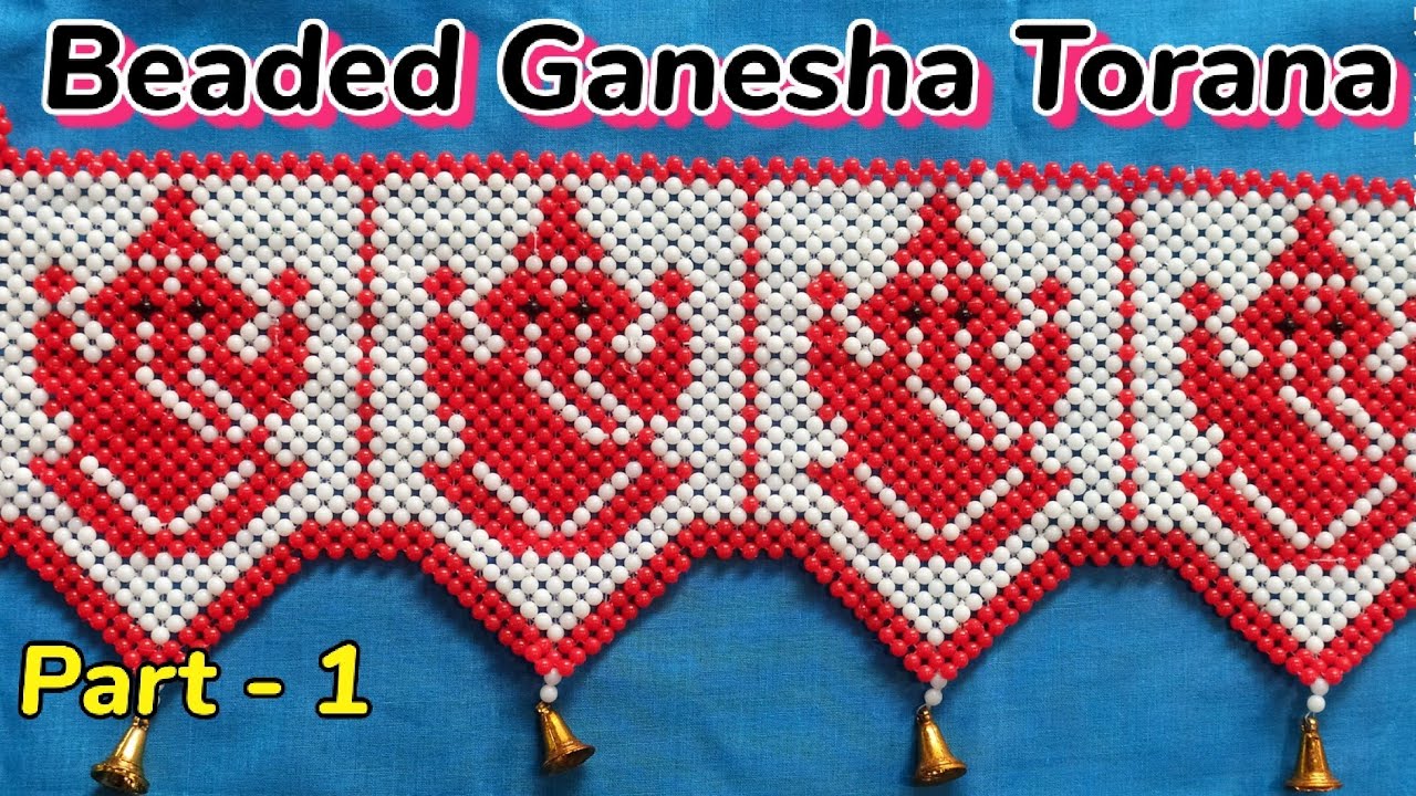 DIY How to make Beaded Ganesh Torana Part-1| Beads Ganapati | Easy Pearl Door Hanging Torana at home