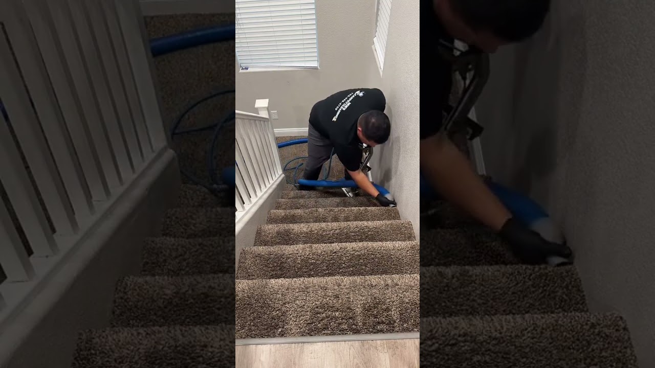 Full ASMR no voice over steam cleaning of these dirty stairs with built up tar 