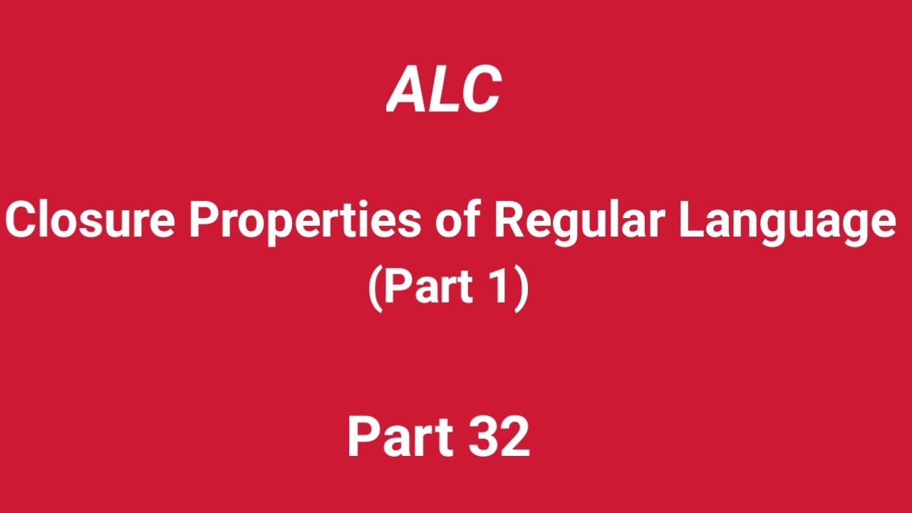 Closure Properties of Regular Language (Part 1) in tamil