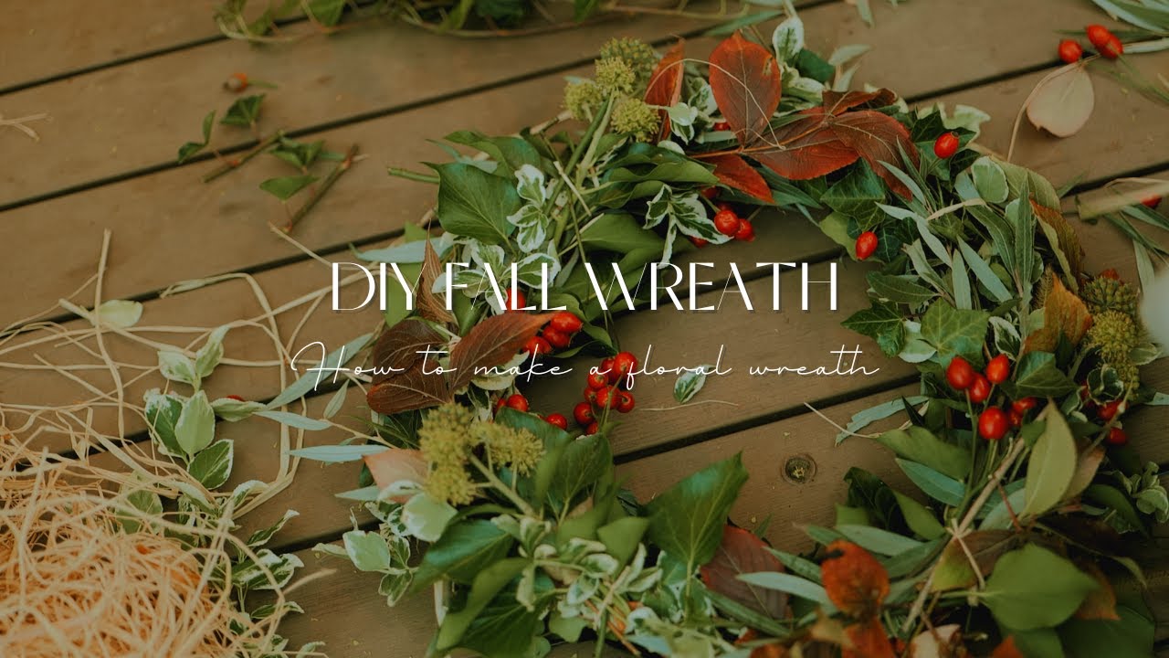 DIY Fall Wreath  - How to make a wreath with natural materials