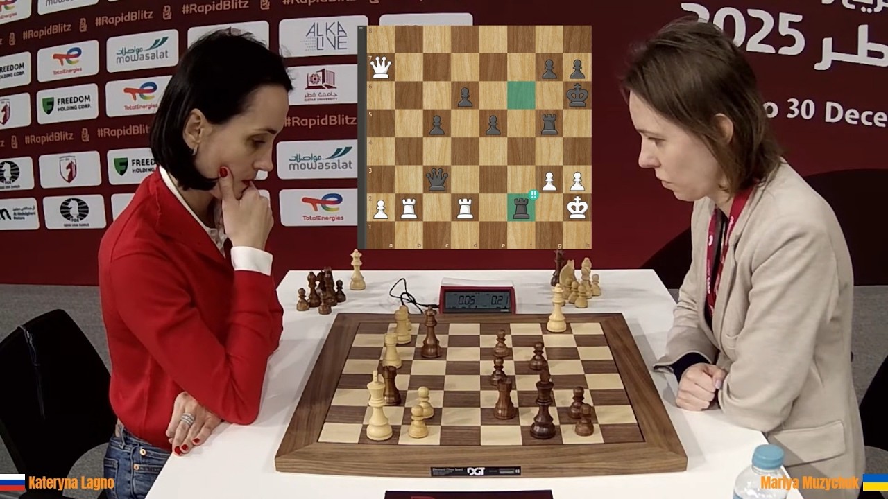 Kateryna Lagno (2448) vs Mariya Muzychuk (2373) - FIDE World Blitz Championship Women's 2025
