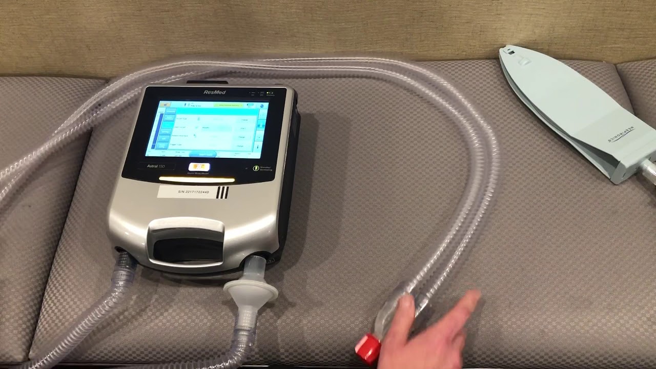 Dual-Limb Invasive Ventilation Setup - ResMed Astral 150 Ventilator