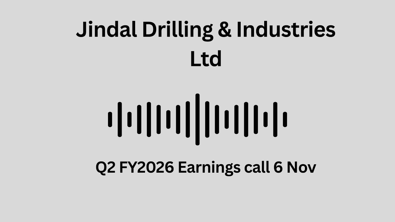 Jindal Drilling & Industries Ltd Q2 FY 2026 Earnings Conference Call