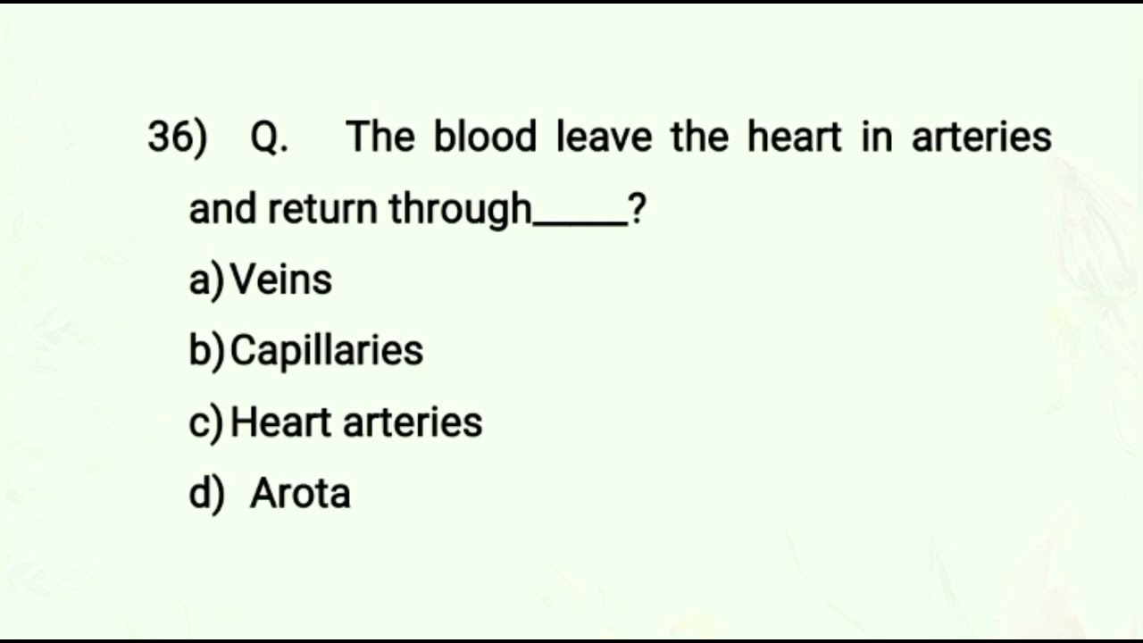 Transport System in Humans and Plants (Part 4 ) chapter 2 Class 7#stbb #mcqs #generalsciencemcqs