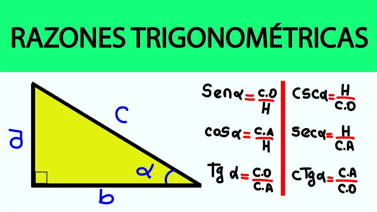 RAZONES TRIGONOMÉTRICAS - TEORÍA Y PROBLEMAS