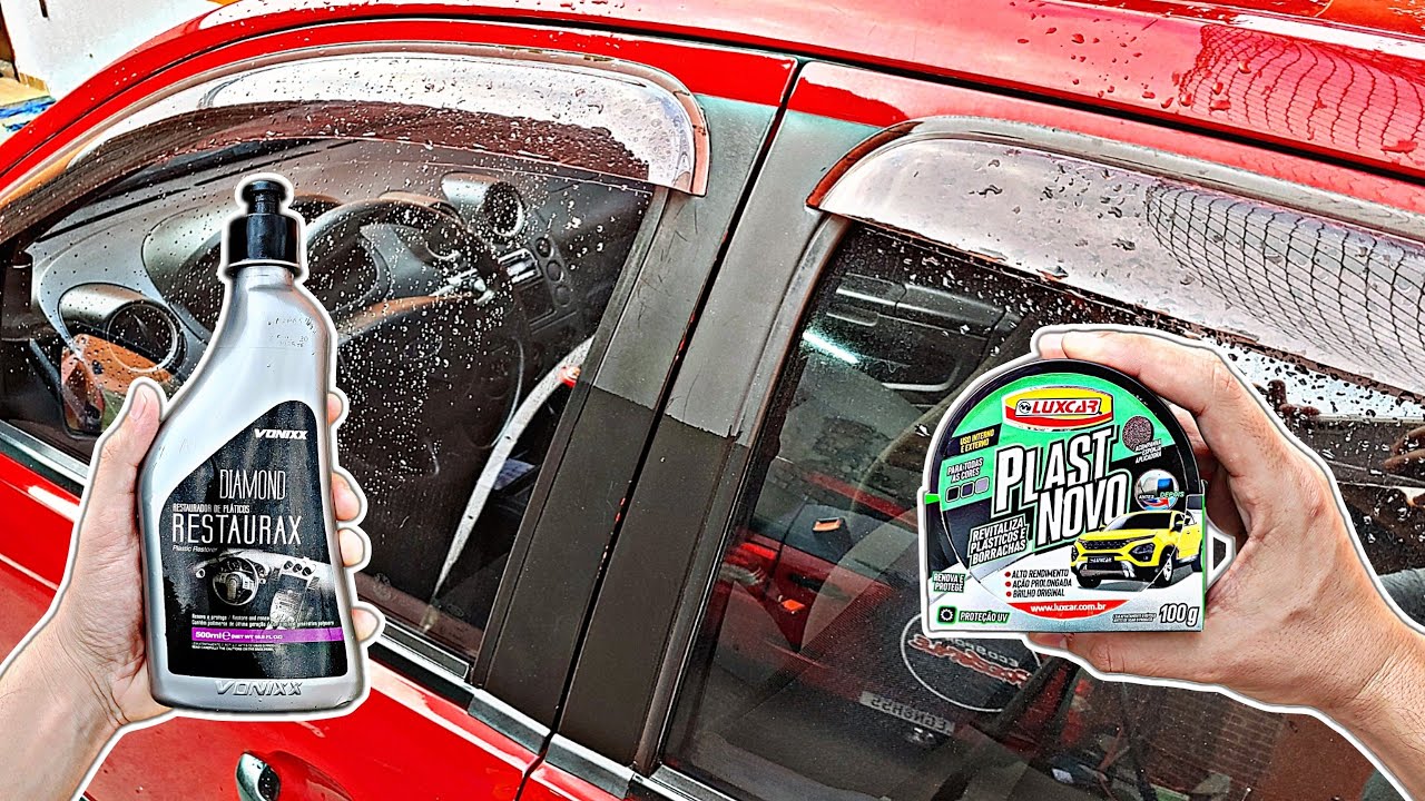 Como Revitalizar Plasticos Coluna de Porta e Borrachas do Carro.