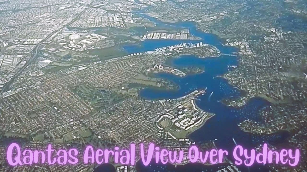 Qantas Flight Aerial View, Sydney, Australia