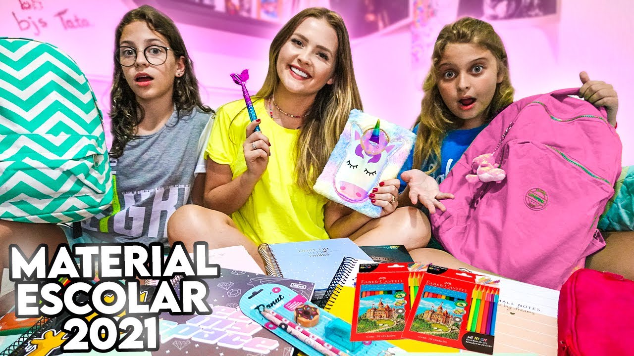 Mostrei MATERIAL ESCOLAR 2021 das minhas primas ✏️  ‹ Morgana Santana ›