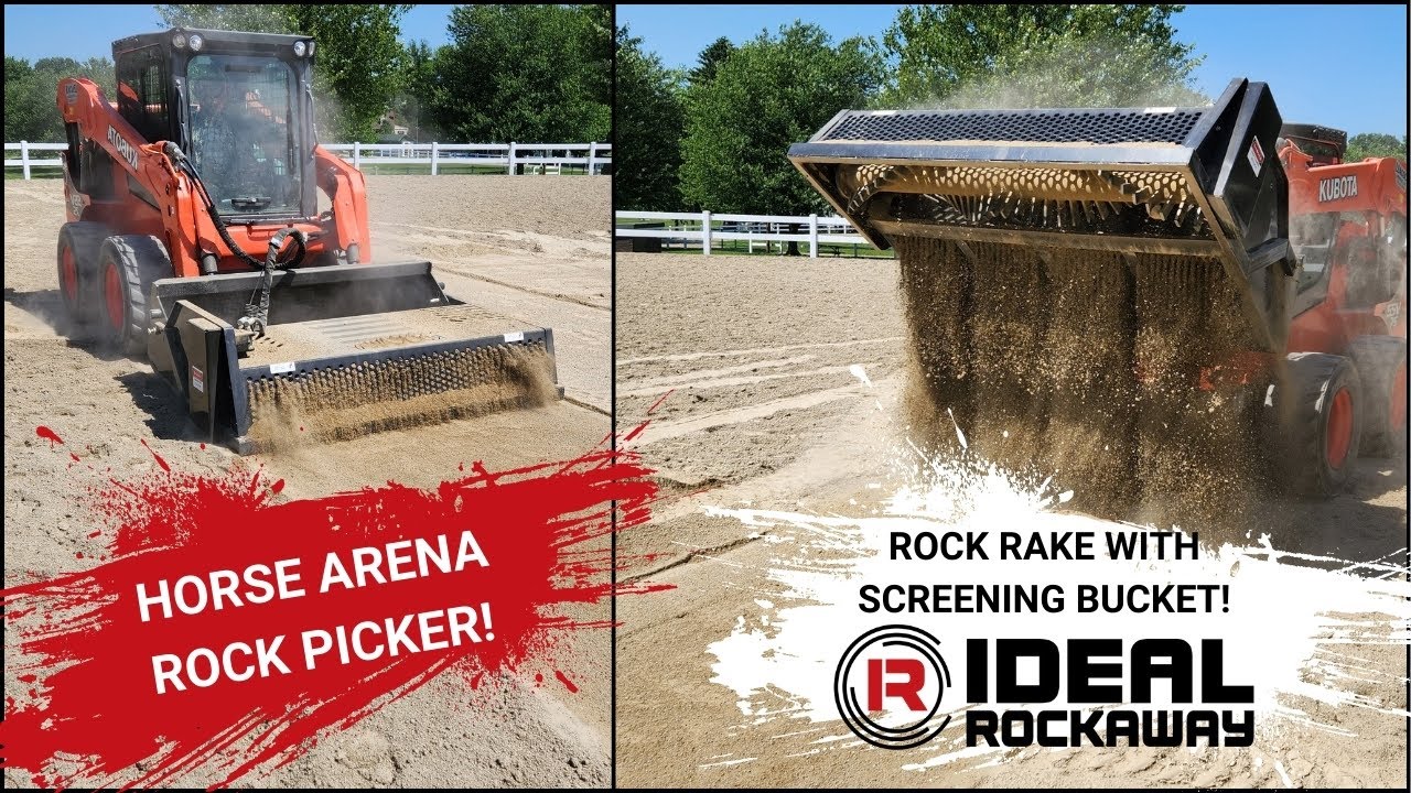 NEW! Horse Arena Rock Picker With Screening Bucket