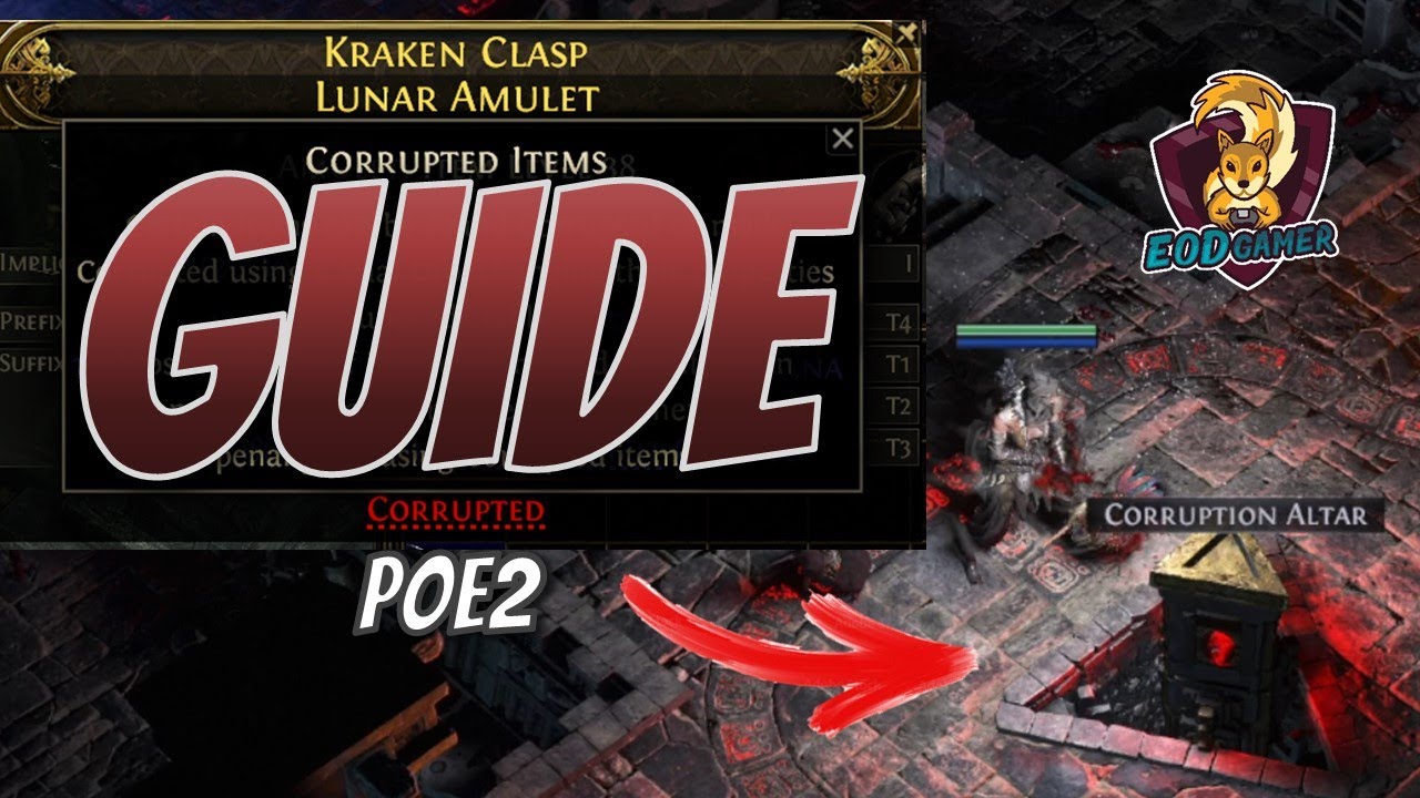 Руководство по оскверненным предметам в Path of Exile 2 (POE2 Сфера ваал, Алтарь порчи, Святилище...