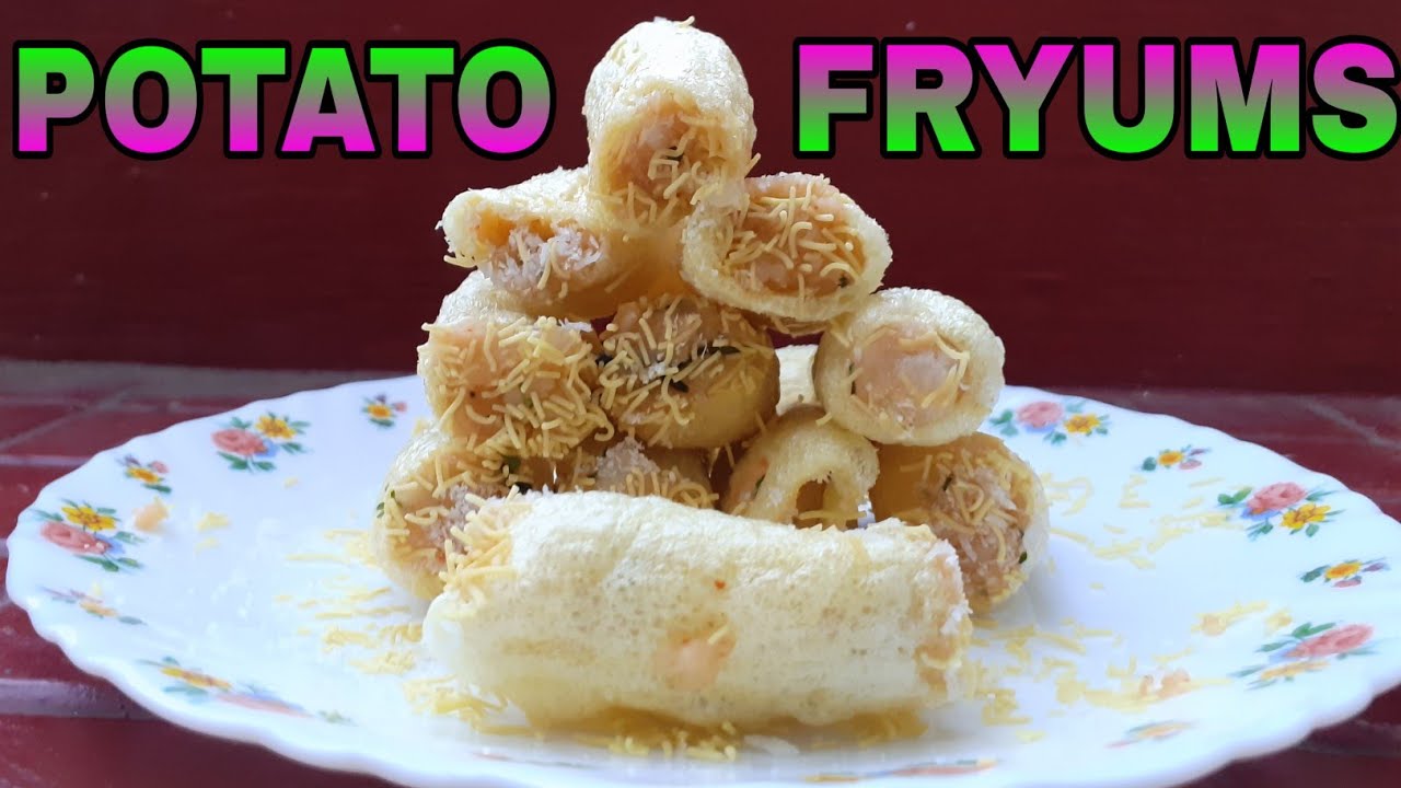 Potato Fryums Recipe | Aloo Ponge Recipe | Lockdown Recipe | Indian Street Food | आलू पोंगे