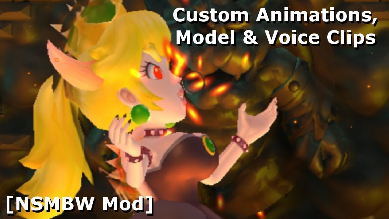 Fight Bowsette in NSMBW [Custom Animations, Model & Voice Clips]