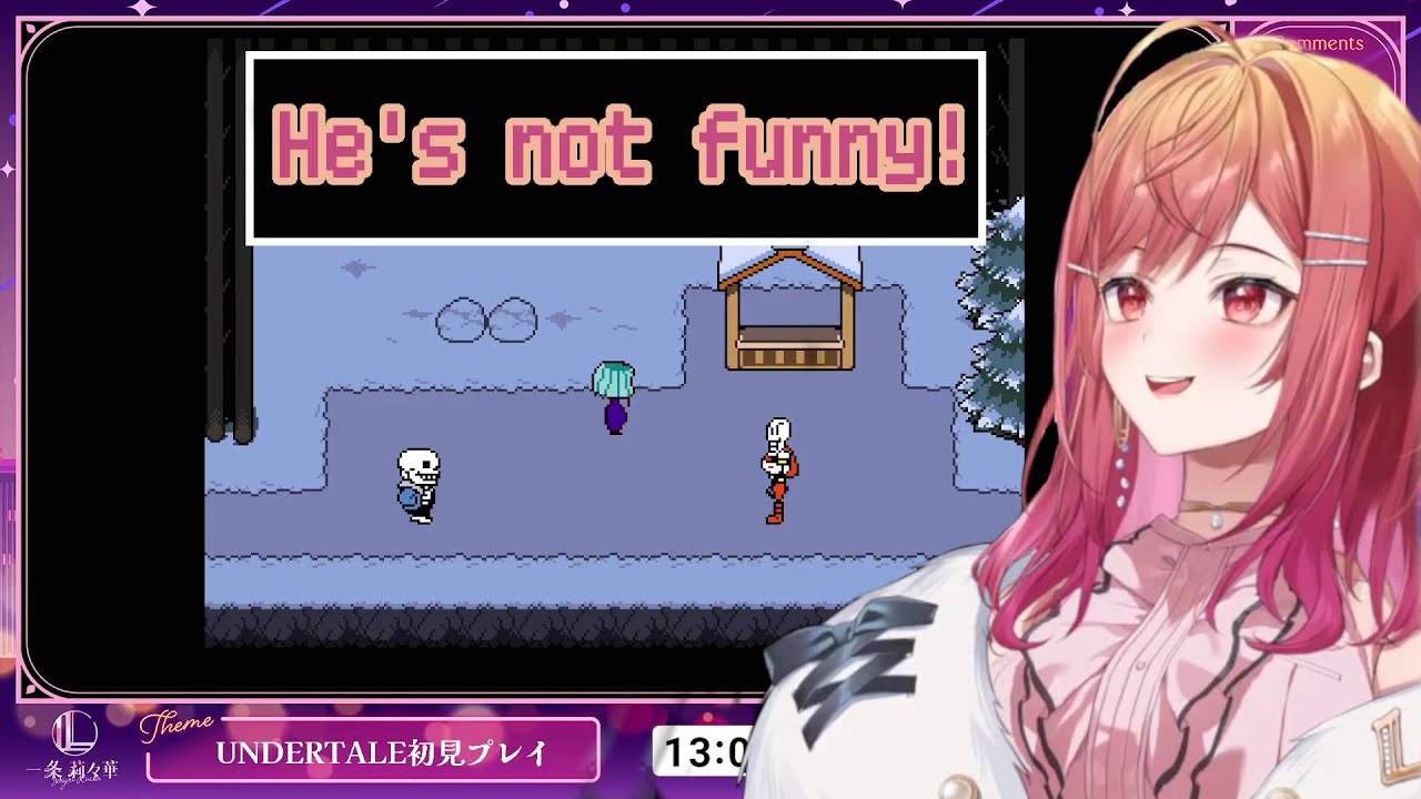 【Undertale】Ririka Meets Sans and Papyrus for the First Time 【hololive/Eng Sub】