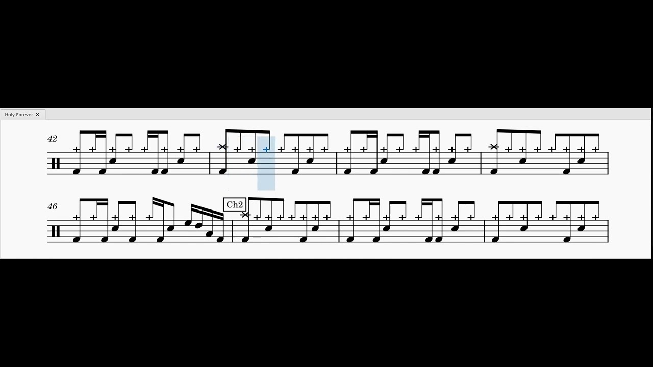 Holy Forever Drum Sheet Music Tutorial