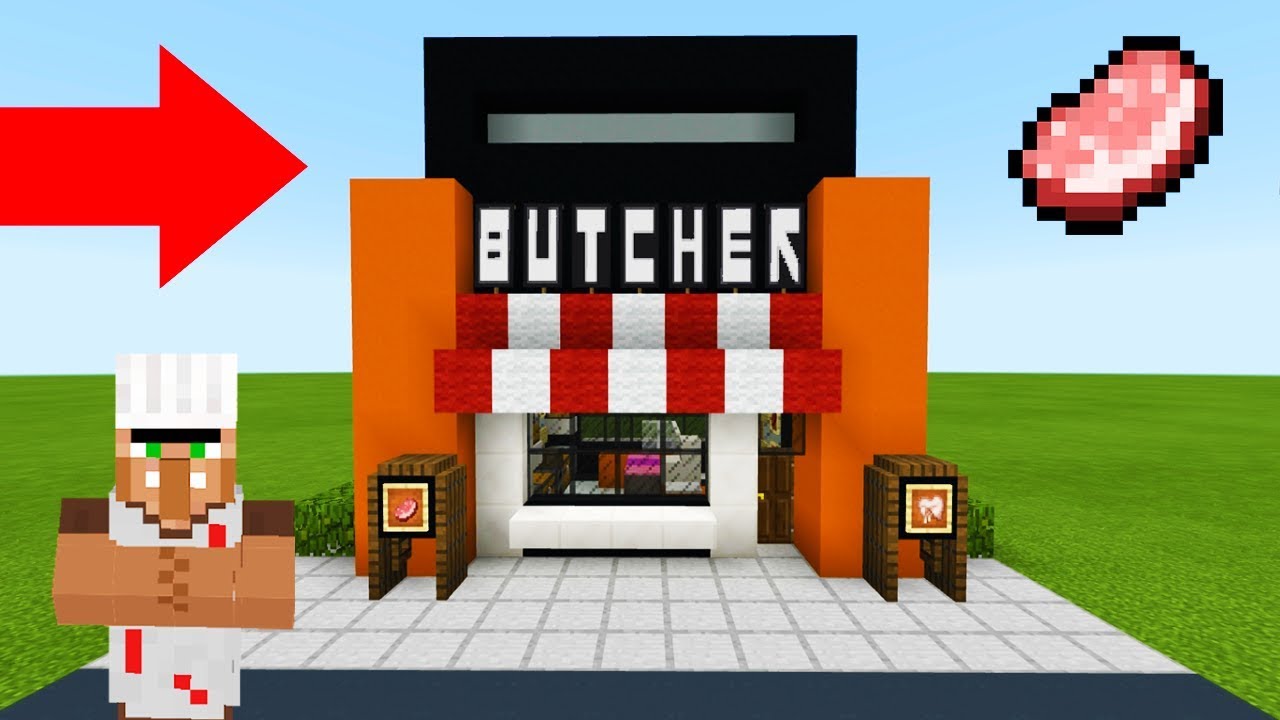 Minecraft Tutorial: How To Make A Modern Butchers Shop 