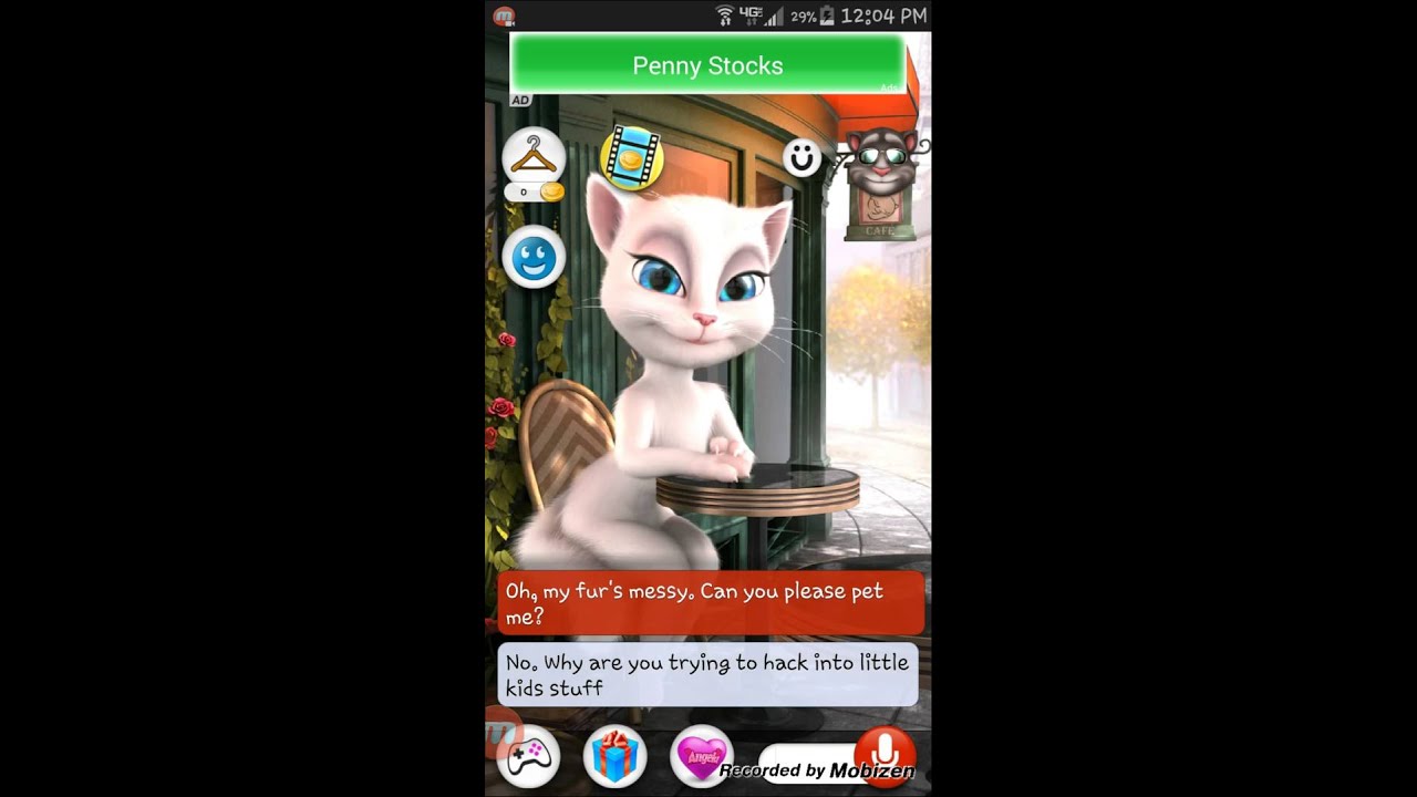 Talking angela trying to talk to hacker